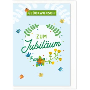Jubiläumskarte KOMMA³, Devise: Jubiläum