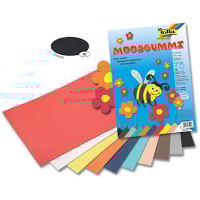 Moosgummi Folia, 2 mm, schwarz, 29 x 40 cm