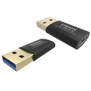 VISION Professional installation-grade USB-C to USB-A adapter