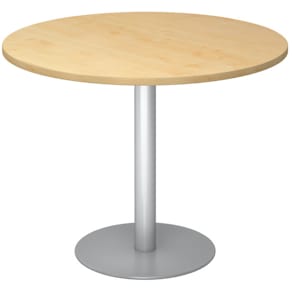 Besprechungstisch HAMMERBACHER STF10, rund, 100 cm, ahorn/silber