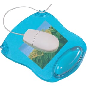Mousepad Q-Connect KF20085, transparent-blau, 220 x 260 x 28 mm