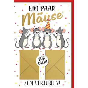 Glückwunschkarte Geldgeschenk, bunt