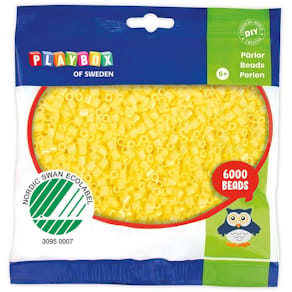 Rörpärlor pastell gul 6000/fp