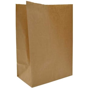 Papirbæreposer 320x390 mm brun, flade hanke, 175 stk