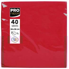 Servett PRONAPPE 38x38cm röd 40/fp
