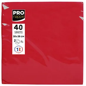 Servett PRONAPPE 38x38cm röd 40/fp