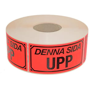 Varningsetikett Denna sida upp 1000/rl