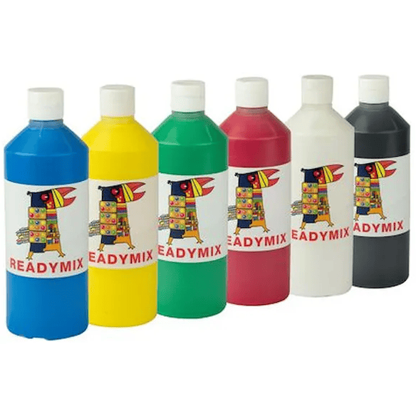 Maling READYMIX fargelære 500ml x 6 ass