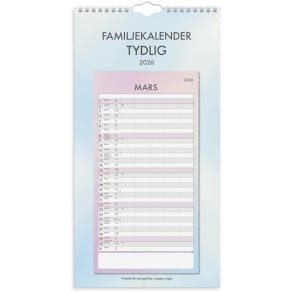 Familjekalender 2026 Tydlig