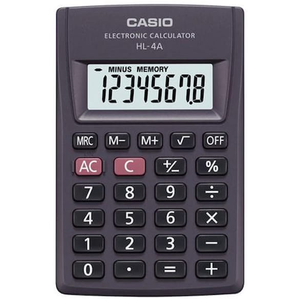 Lommekalkulator CASIO HL-4A