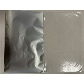 Pålægsark sølv alu/plast 37 µm, 120 x 190 mm, 1000 stk