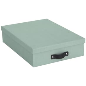 Förvaringsbox m.lock kartong A4 Mint
