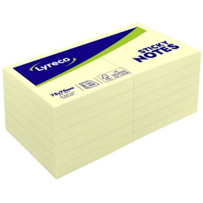 Notes LYRECO standard 75x75mm gul 12/fp
