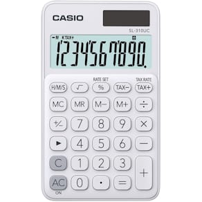 Taschenrechner Casio SL-310UC, 10-stellig, weiß