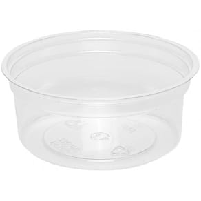 Deli-bæger rPET, rund Ø100 x H42 mm, 230 ml, klar, 600 stk