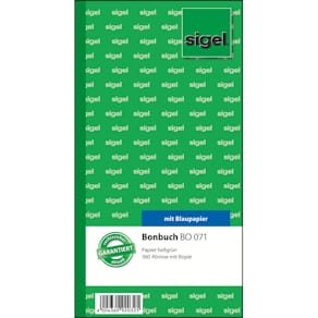 Bonbuch Sigel 2-fach, hellgrün
