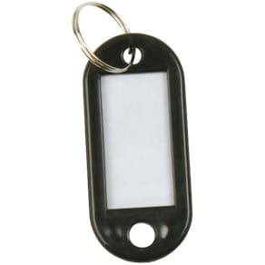 Schlüsselanhänger Q-CONNECT, 10 St., schwarz