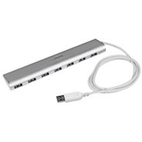 Startech Kompakt USB 3.0-hubb med 7 portar och inbyggd kabel