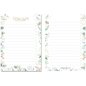 Abreißblock PAPER&YOU Einkaufsliste A6, 50 Blatt, bunt