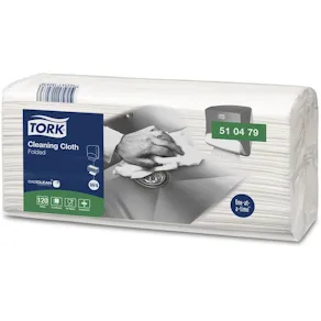 Rengöringsduk TORK W4 Mjuk vit 120/fp