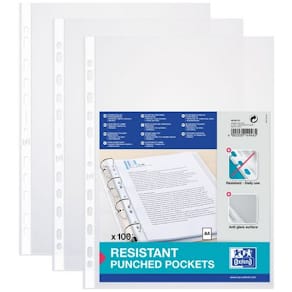 Plastficka OXFORD A4 0,09 klar 100/fp