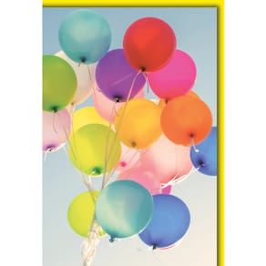 Glückwunschkarte ohne Text, bunt, mit Umschlag