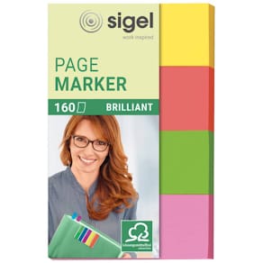 Haftmarker Sigel, 20 x 50 mm, sortiert