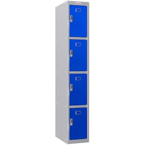 Garderobenschrank PHOENIX SAFE PL1430GBE, 4 Fächer, grau/blau