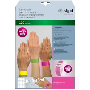 Eintrittskontrollband Sigel Super Soft, neonpink