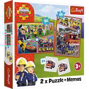 Puzzle & Memory Spiel Trefl 2in1+Memo Feuerwehrmann Sam, 30 & 48+