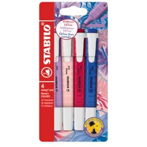 Textmarker STABILO Swing Cool, 4 St., sortiert