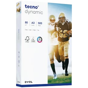 Kopierpapier tecno Dynamic, 80 g/m², A3, 500 Blatt, weiß