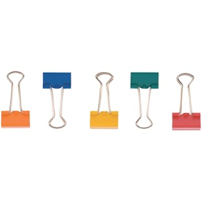 Briefklemmer Q-CONNECT, 10 St., 19 mm, sortiert