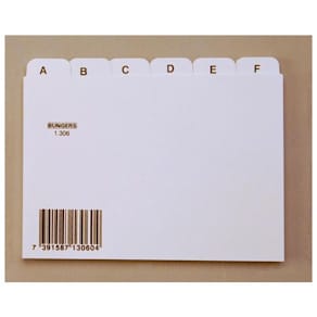 Ledkort register A6L A-Ö vit