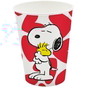 Motivbecher BRAUN + COMPANY Snoopy Love, 10 Stück, rot/weiß