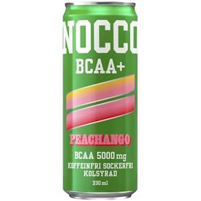 Energidryck Nocco BCAA+ Peachango 33 cl inkl pant