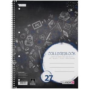 Collegeblock LANDRE Lin37, A4+, liniert, 80 Blatt, schwarz