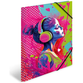 Gummizugmappe HERMA Music Girl, DIN A3