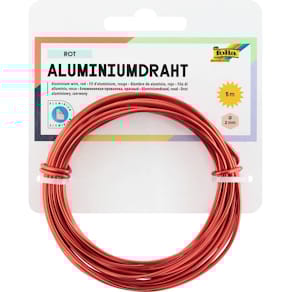 Basteldraht Folia, Alu, rot