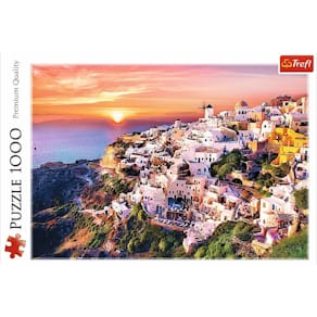Puzzle Trefl Sonnenuntergang über Santorini, 680x480 mm