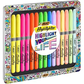 Överstrykningspennor BIC Grip 15/fp