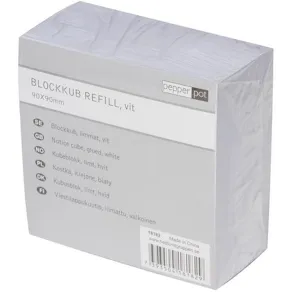 Blockkub Pepperpot 90x90 500ark vit