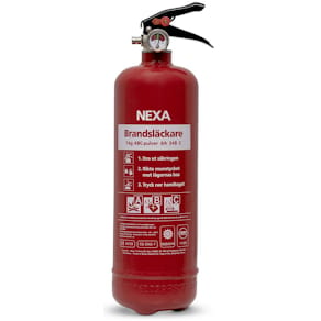 Brandsläckare NEXA 1kg pulver 8A röd
