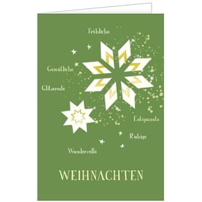 Weihnachtskarte Noname, geprägt, mit Umschlag, bunt