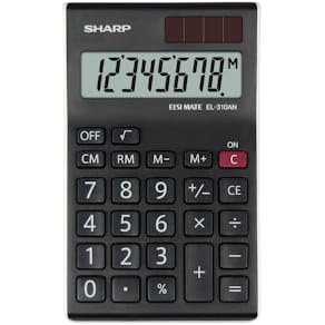 Taschenrechner Sharp EL-310AN WH, 8-stellig, schwarz/weiß