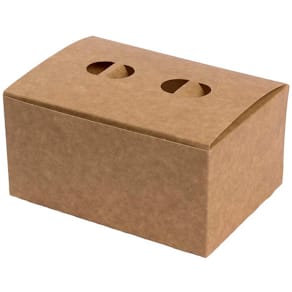 Nudelbakke i pap m. ventilationshuller, brun, 400 stk