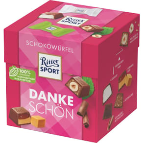 Schokoladenmix Ritter Sport Schokowürfel Dankeschön, 22 Stück