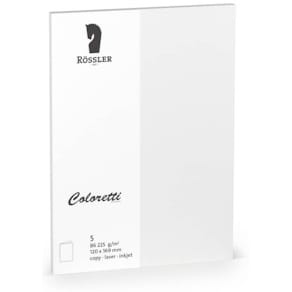 Briefkarte Rössler Coloretti, B6 hochdoppelt, 5 St., weiß