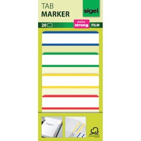 Tabmarker Sigel Index, 50 x 38 mm, sortiert