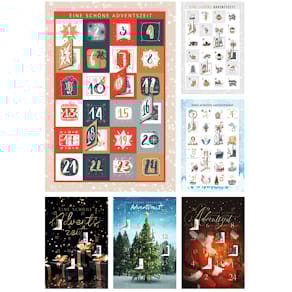 Adventskalenderkarte Eulzer, sortiert, inkl. Umschlag, bunt